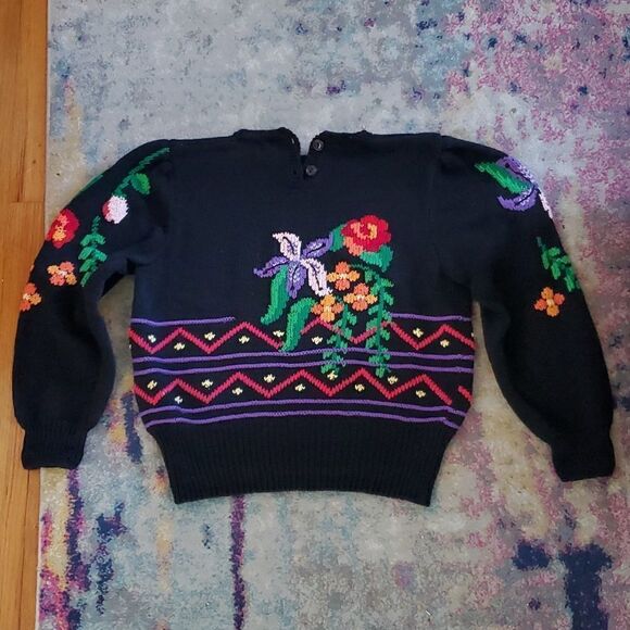 Berek Vintage Hand Knit w/2 Needles 100% Pima Cotton Sweater Made in Uruguay - Picture 12 of 16